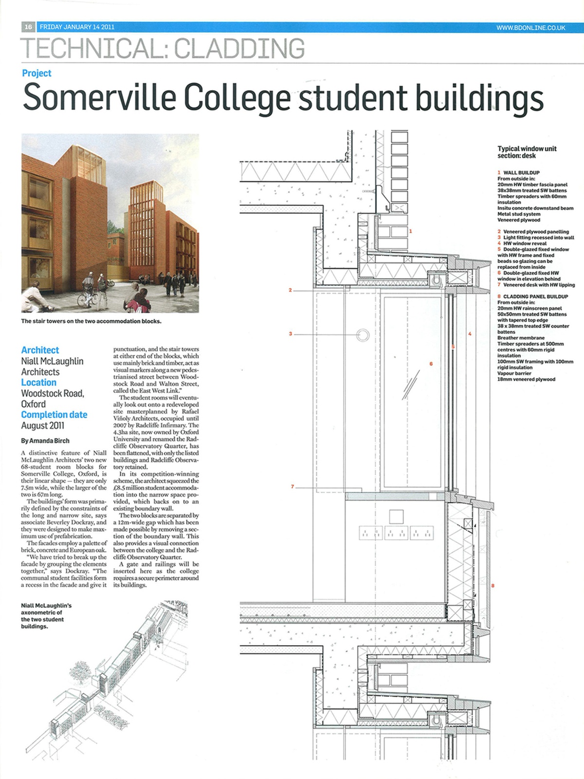 Cladding, Somerville College Student Buildings - Building Design