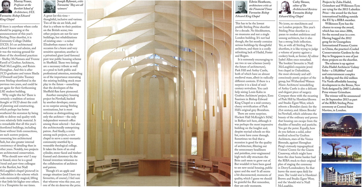 Stirling Prize Shortlist Media Coverage