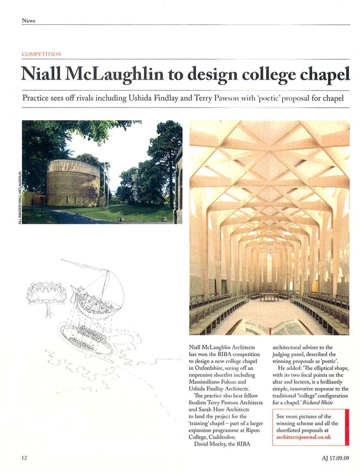 Níall McLaughlin to design College Chapel - Architects’ Journal
